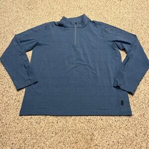 Prana Men's Watchtower 1/2 Zip Pullover Sweatshirt Sz L Blue Outdoor Hike Camp